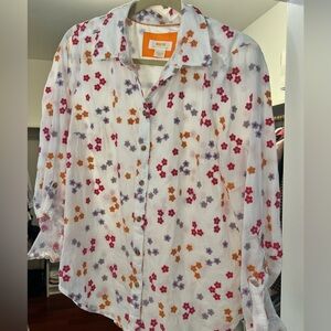 Maeve embroidered button down worn once !